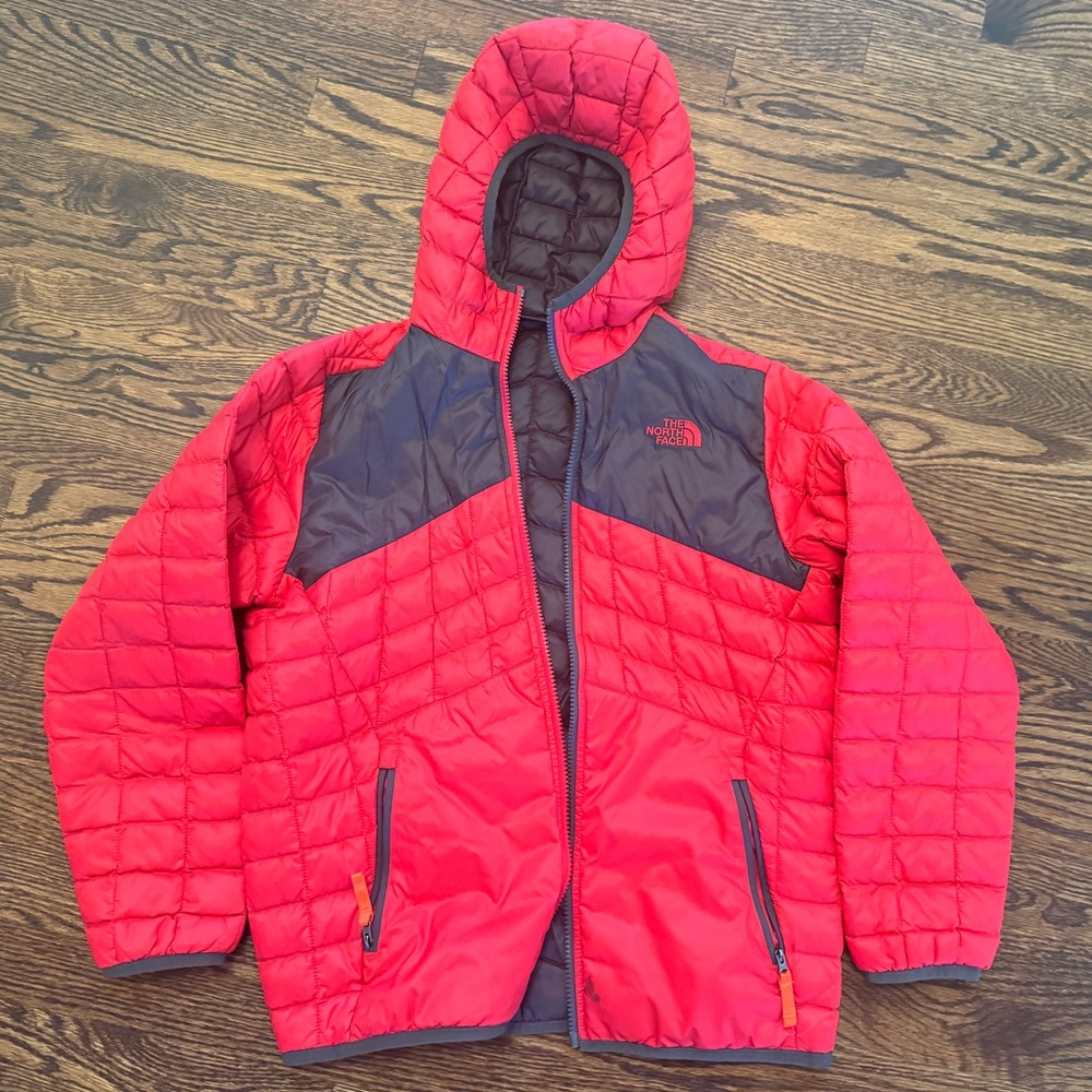 The North Face Kids Red and Black Puffer Jacket (Reversible)